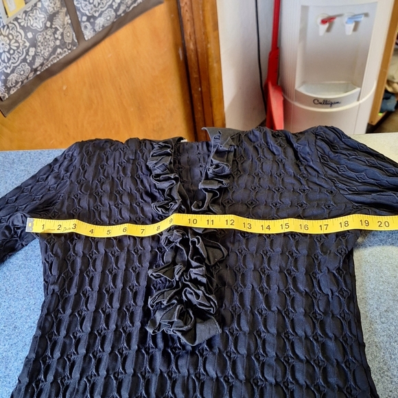 Naracamicie Black Stretch Eyelet Blouse, SIze Large12/14 - Picture 9 of 13